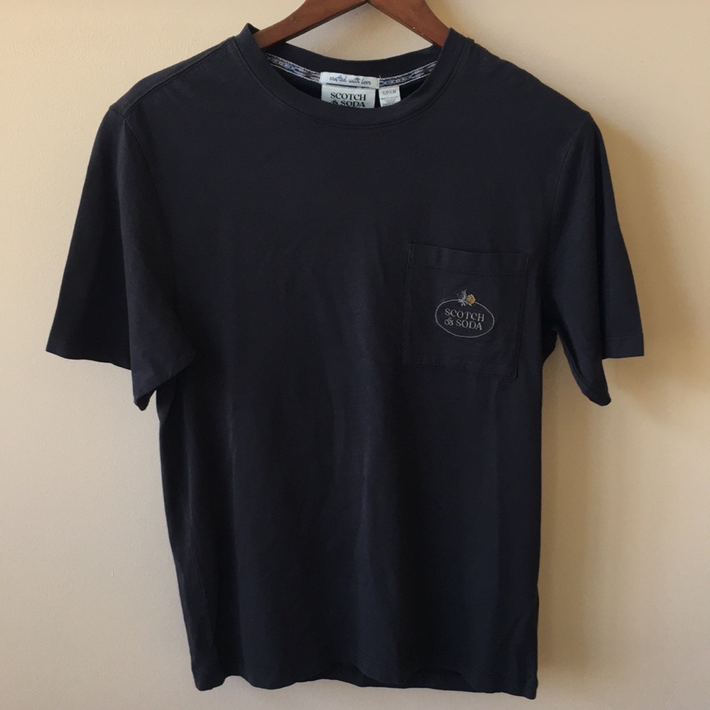 NWT Scotch & Soda Black pocket T-Shirt